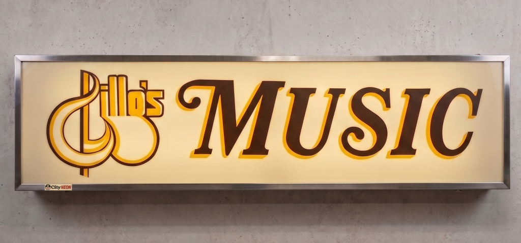 1970's Lillo's Music Vintage Sign